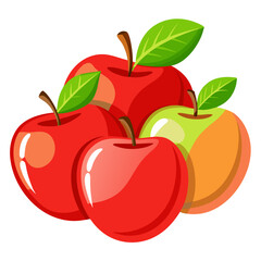 apples isolated on white