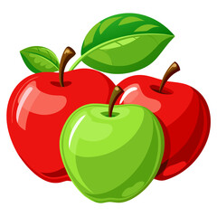 apples isolated on white