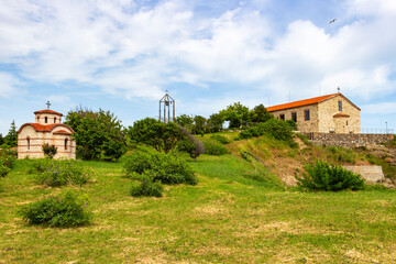 Church of the Dormition of the Mother of God and the Chapel of Saint George on the shore of the Bulgarian Black Sea in Tsarevo, Tsarevo Municipality, Province of Burgas