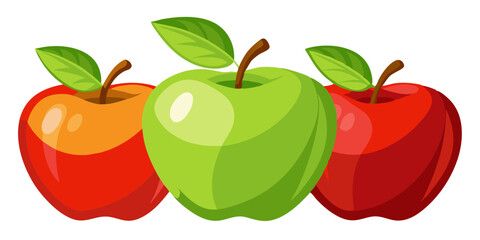 red apple isolated on white