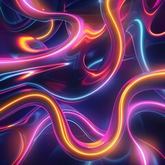A Mesmerizing 3D Abstract Multicolor Visualization. Generative AI