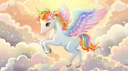 Obraz premium landscape, cloud, white, summer, drawing, wallpaper, happy, green, scene, fun, character, baby, plant, grass, tree, print, travel, beautiful,