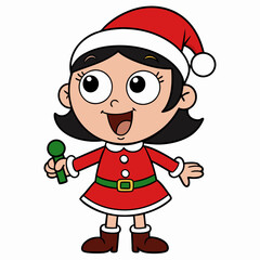vector-cartoon-little-girl-singing-in-christmas-co