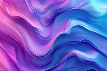 Fototapeta premium Abstract Wavy Background in Purple and Blue Tones.