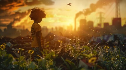 Environmental equity  addressing disparities in impact on marginalized communities   realistic image