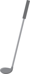 Single golf club standing on a white background, ready for a game