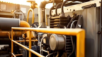 Fototapeta premium Powerful diesel generator equipment