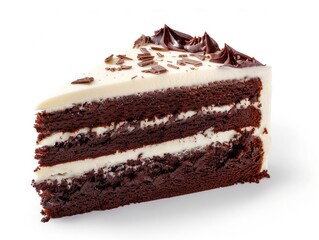 Chocolate Cake Slice A decadent slice of chocolate cake with layers and frosting