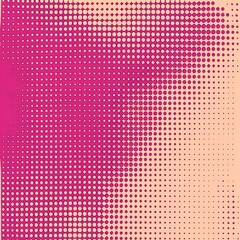 Pink gradient background with diminishing white dot pattern.