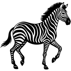 zebra-in-action-silhouette-isolated-on-white-backg