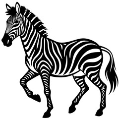 zebra-in-action-silhouette-isolated-on-white-backg