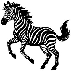 zebra-in-action-silhouette-isolated-on-white-backg