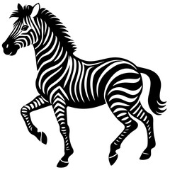 zebra-in-action-silhouette-isolated-on-white-backg