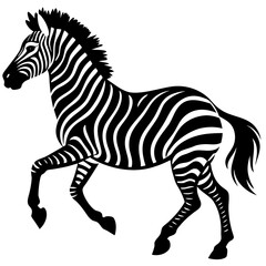 zebra-in-action-silhouette-isolated-on-white-backg