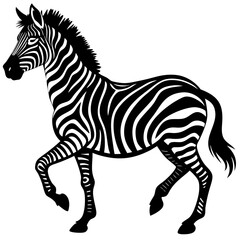 zebra-in-action-silhouette-isolated-on-white-backg