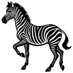 zebra-in-action-silhouette-isolated-on-white-backg