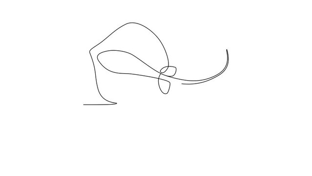 Animated self drawing of Stingray video design illustration. Fish animal themes in simple continuous line design video concept. Fish are aquatic vertebrates live in water and breathe through gills.