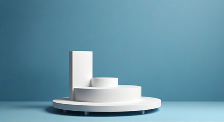 white pedestal on a podium