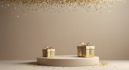 christmas background with box