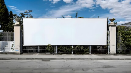 Fototapeta premium Blank Billboard on Urban Background