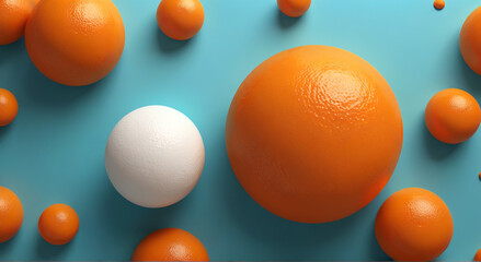 easter eggs on a yellow background