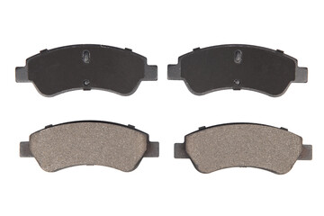 new brake pads on isolated white background