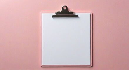 blank clipboard with blank paper