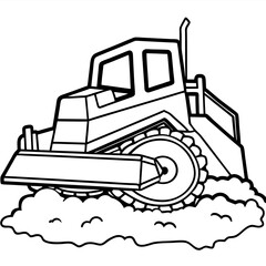 Construction vehicles coloring pages for children book