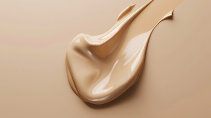 liquid foundation cream  beige background
