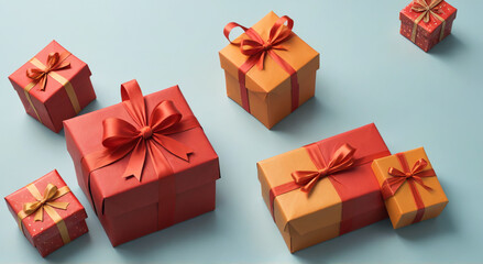 Obraz premium gift boxes on a white background