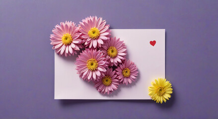 card with flower