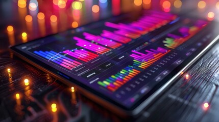 Obraz premium Data analysis concept on tablet. Business performance analysis. Modern analytics