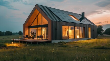 Obraz premium Photo of solar panels, generation of electricity using the sun