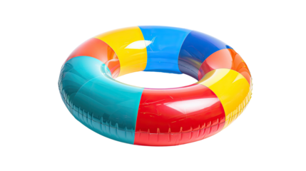 Swim inflatable ring on a transparent background