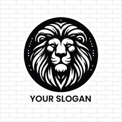 Mascot vector lion head logo illustration 
