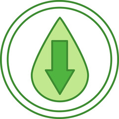 Low Fat Green Icon. Vector Icon. Label for Low Fat Products. Healthy Eating