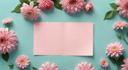 paper with flowers
