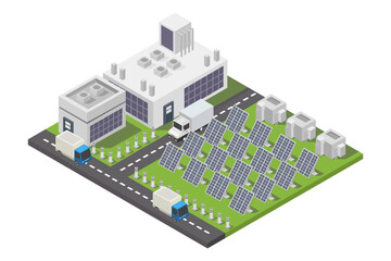 Solar Power station isometric