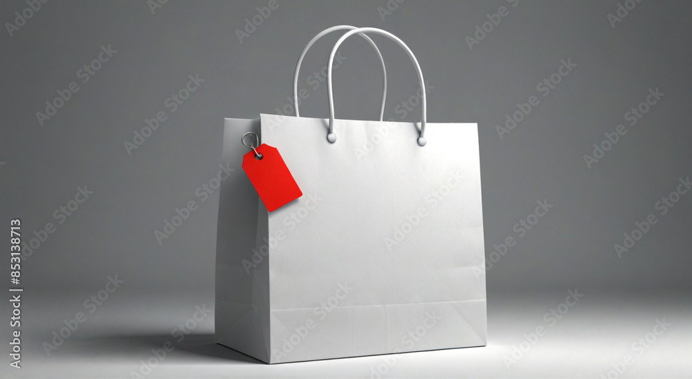 Poster white shopping bag