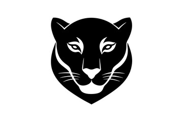Animal logo vector art illustration with an Elegant puma head icon