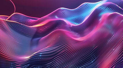 abstract lines background gradient in cyberpank style