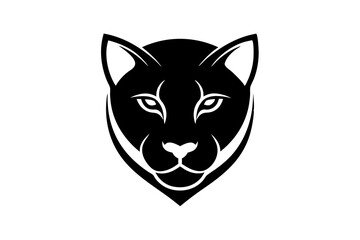 Animal logo vector art illustration with an Elegant puma head icon