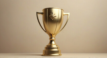 gold cup isolated on black