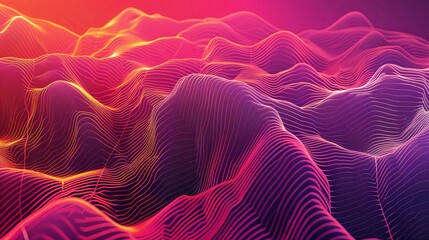 abstract lines background gradient in cyberpank style