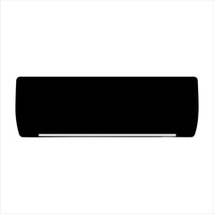 Ac silhouette isolated on white background. Ac icon vector illustration design.