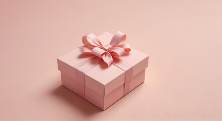 pink gift box with ribbon