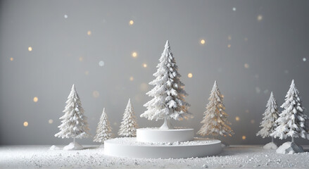 Obraz premium christmas tree with snow