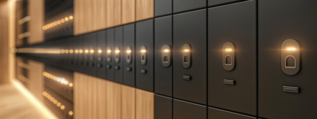 Moderne Spinde in einer B&uuml;roumgebung