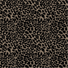 Abstract Seamless Leopard Pattern on a Gray Background