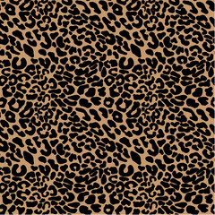 Abstract Seamless Leopard Pattern on a Beige Background